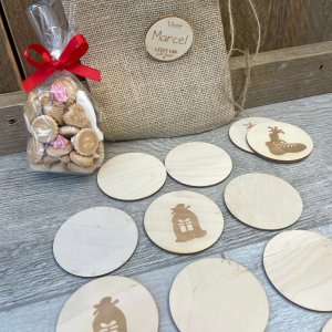 Jutezakje met sint MEMORY