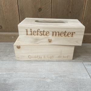 Houten tissuedoos